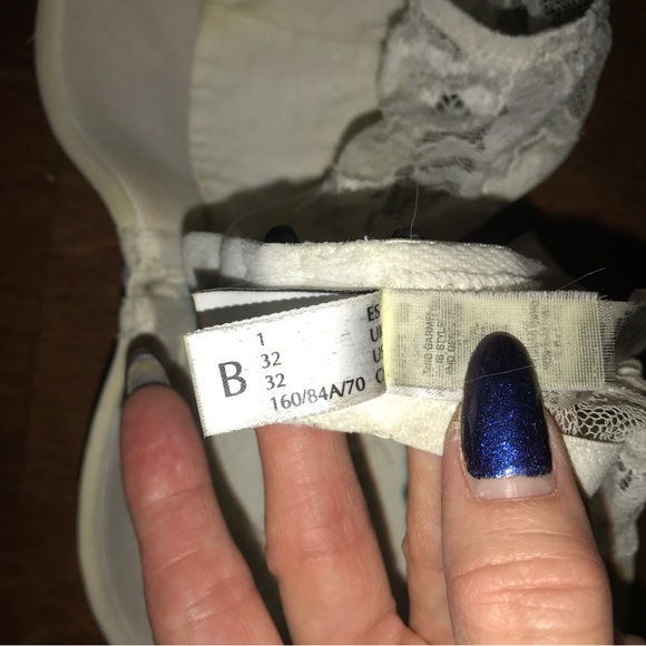 Retl$495 Ivory Luxe La Perla Push up bra lace tulle 32B - Picture 5 of 7